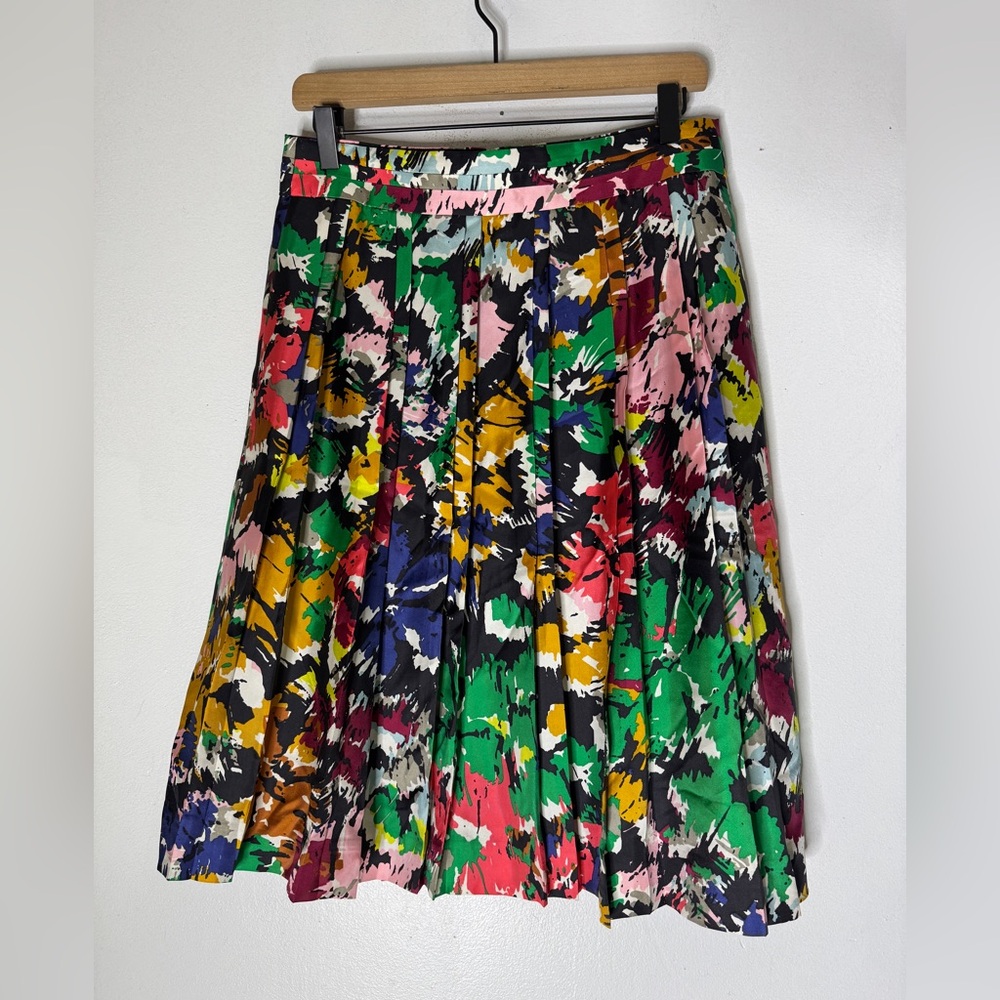 NWT J. Crew Colorful Silk Abstract A-Line Skirt